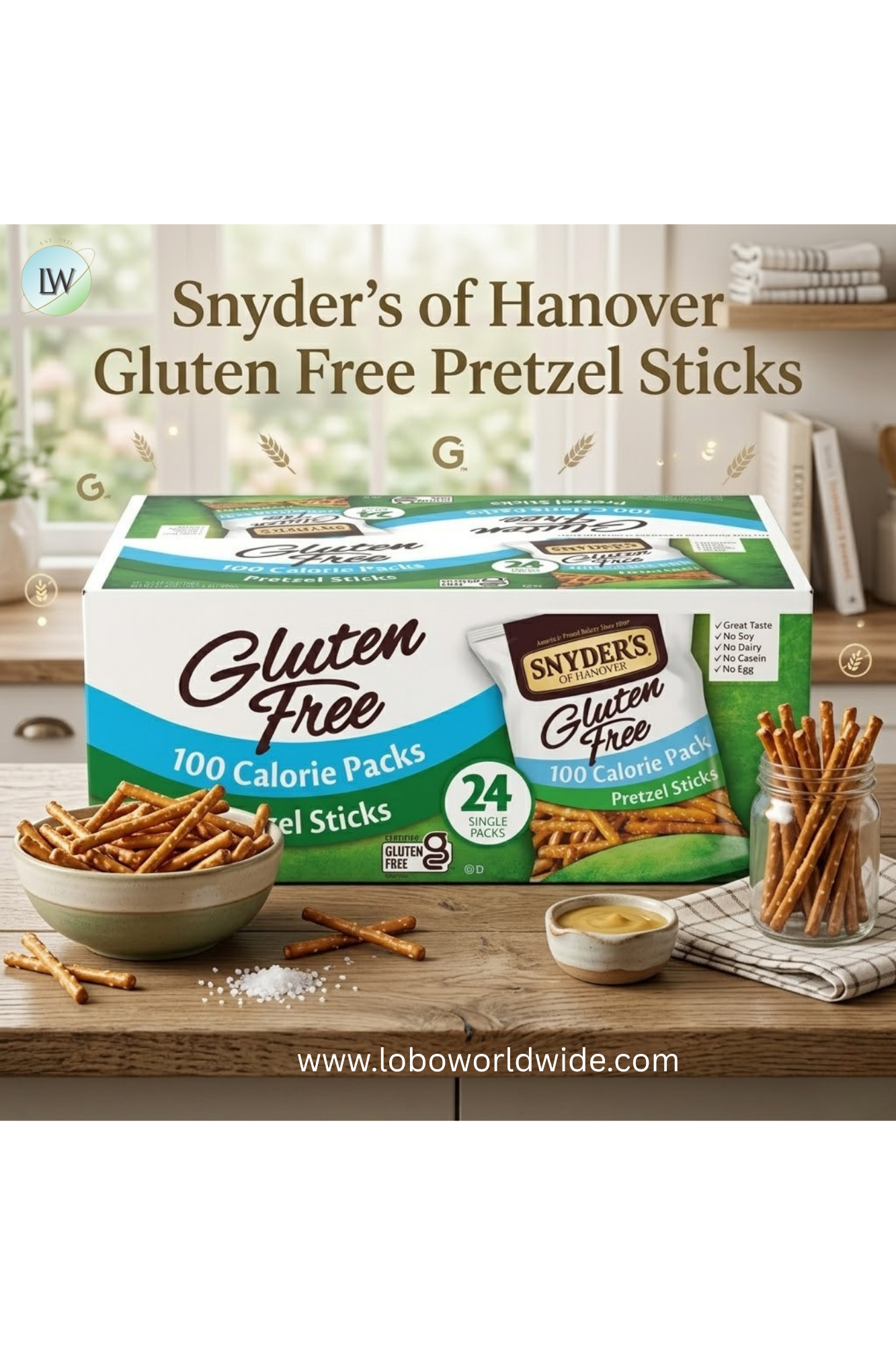Snyder's of Hanover Gluten Free Pretzel Sticks, 24 ct.