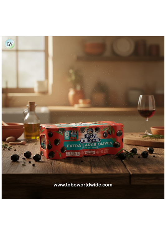 Early California Extra-Large Pitted Olives, 6 oz., 8 pk.