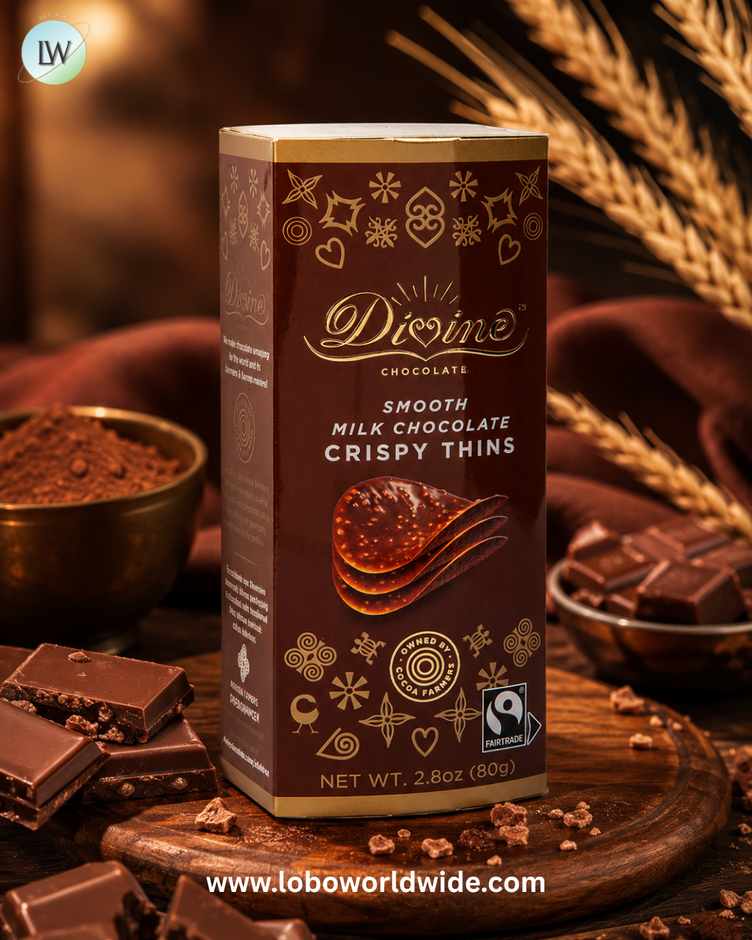 Divine Milk Chocolate Bar - 12ct