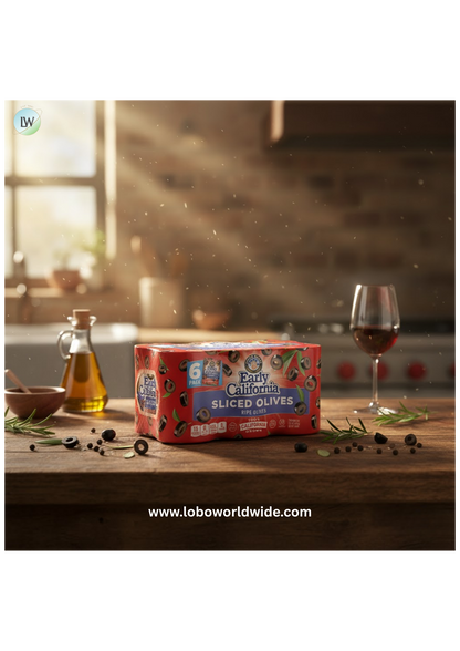 Early California Sliced Olives, 6.5 oz., 6 pk.
