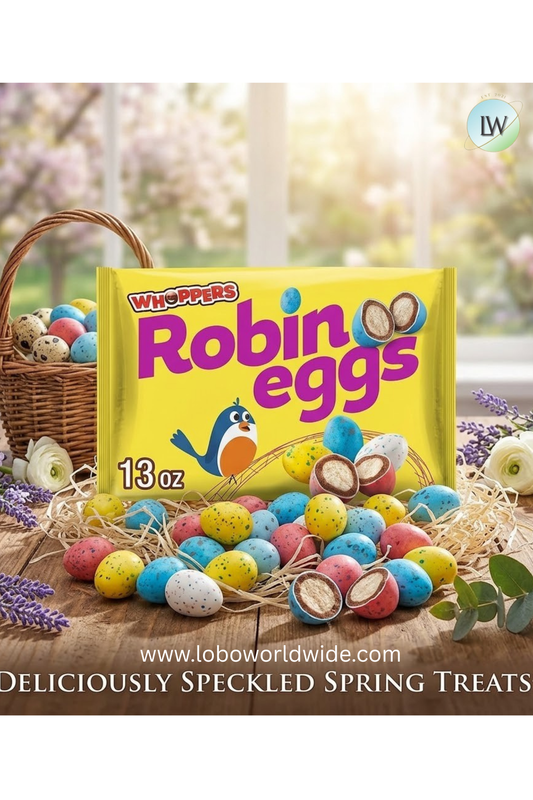 WHOPPERS Robin Eggs Malted Milk Balls, Easter Candy Basket Stuffers Bag, 13 oz