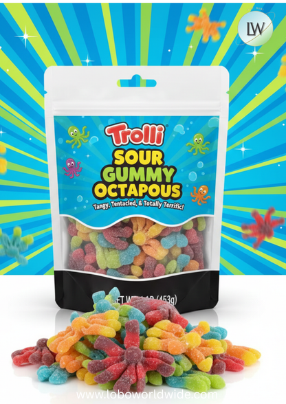 Trolli Sour Gummy Octopus(Various Sizes)