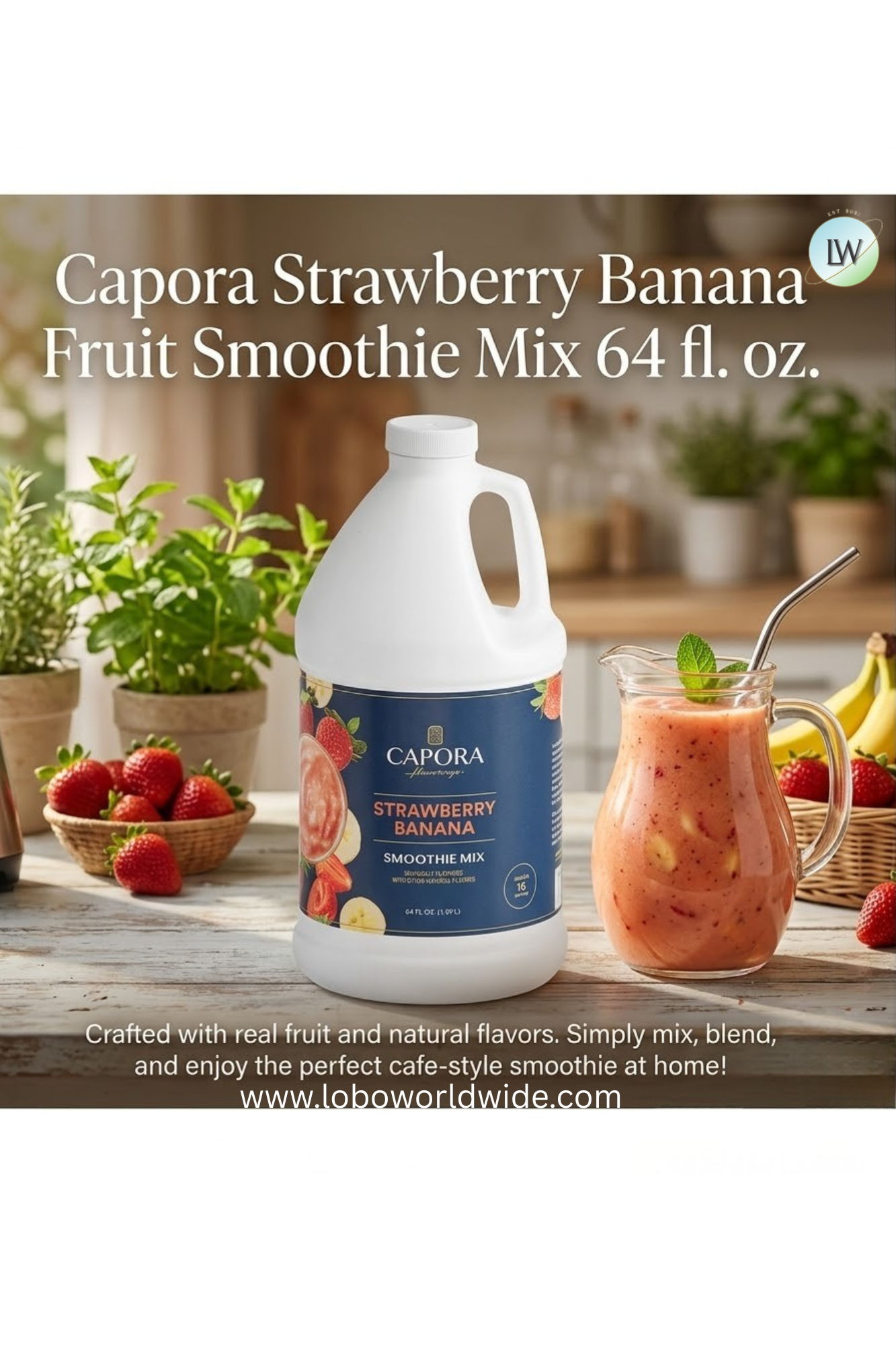Capora Fruit Smoothie Mix 64 fl. oz.(Various Flavours)