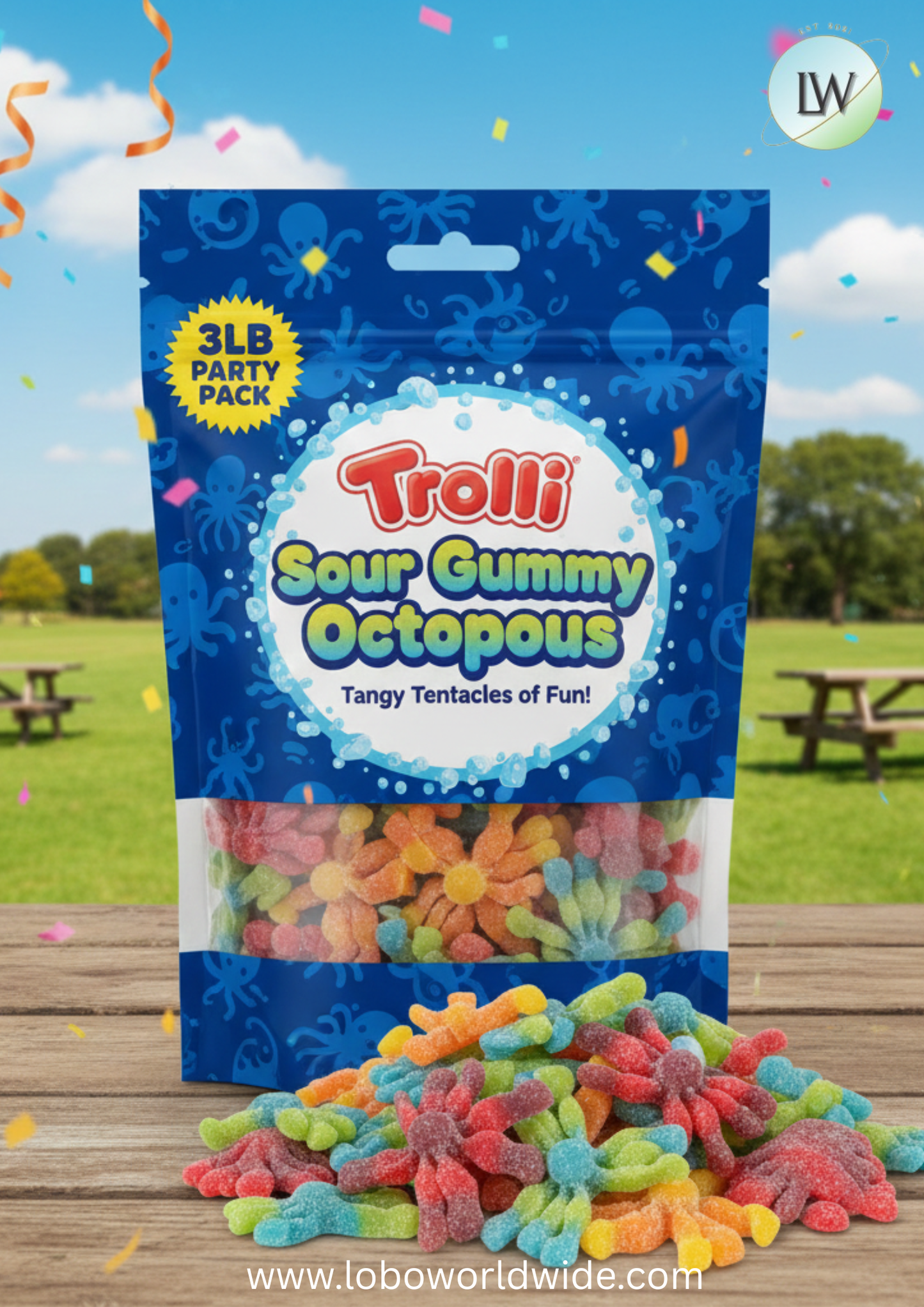 Trolli Sour Gummy Octopus(Various Sizes)