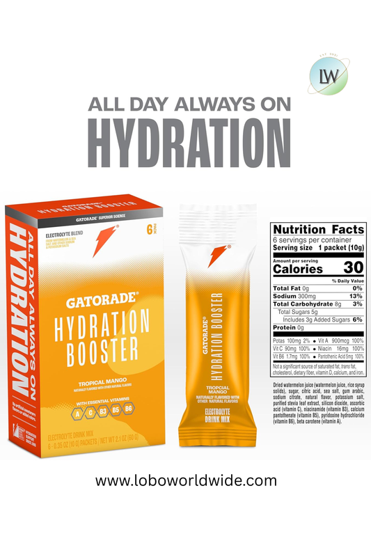 Gatorade Hydration Booster Electrolyte Drink Mix Powder Packets(Various Flavours &Sizes)