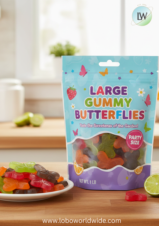 Large Gummy Butterflies including grape(Various Sizes)