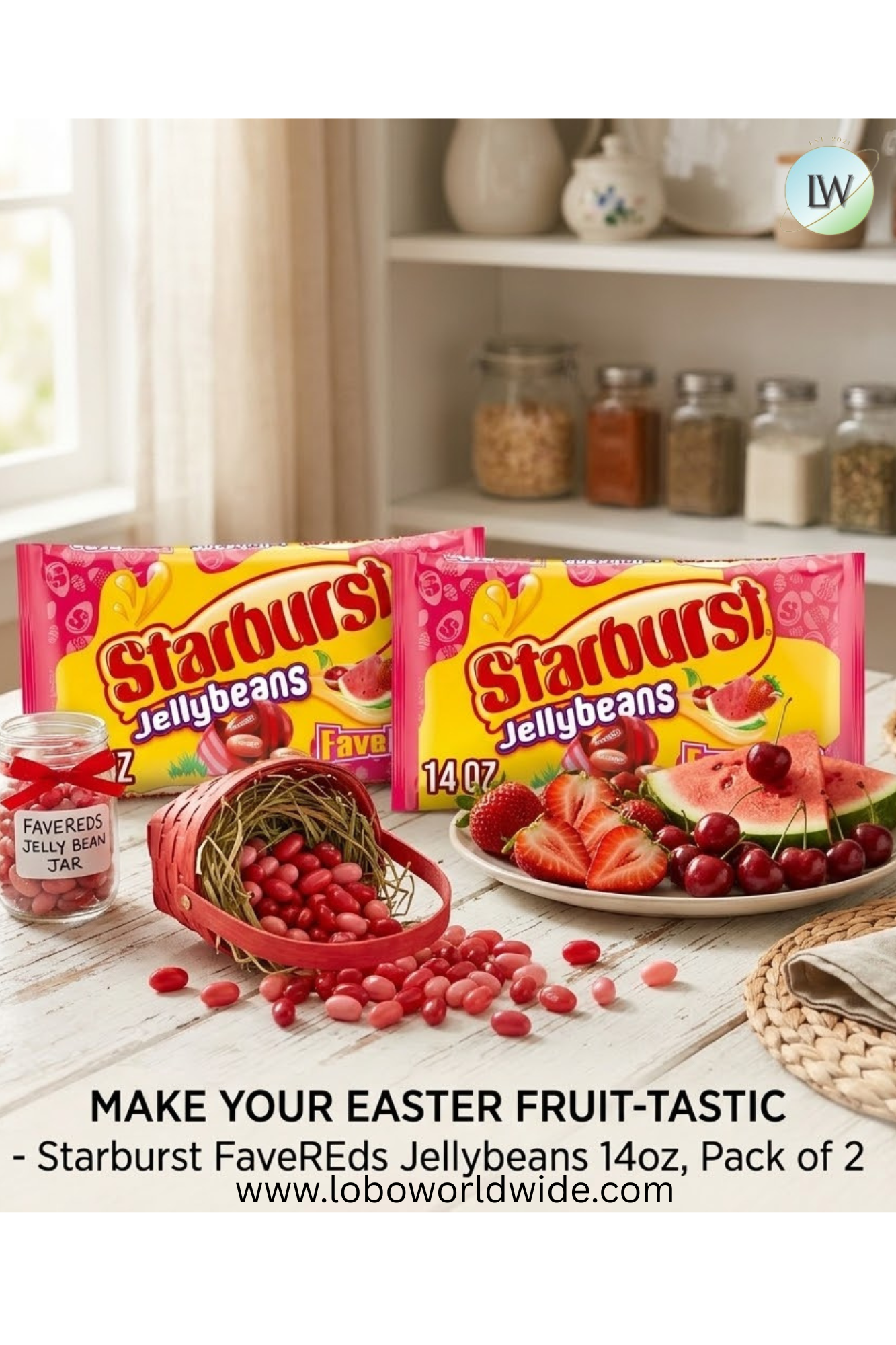 Starburst FaveREDs Jelly Beans Chewy Candy - 14 oz - pack of 2