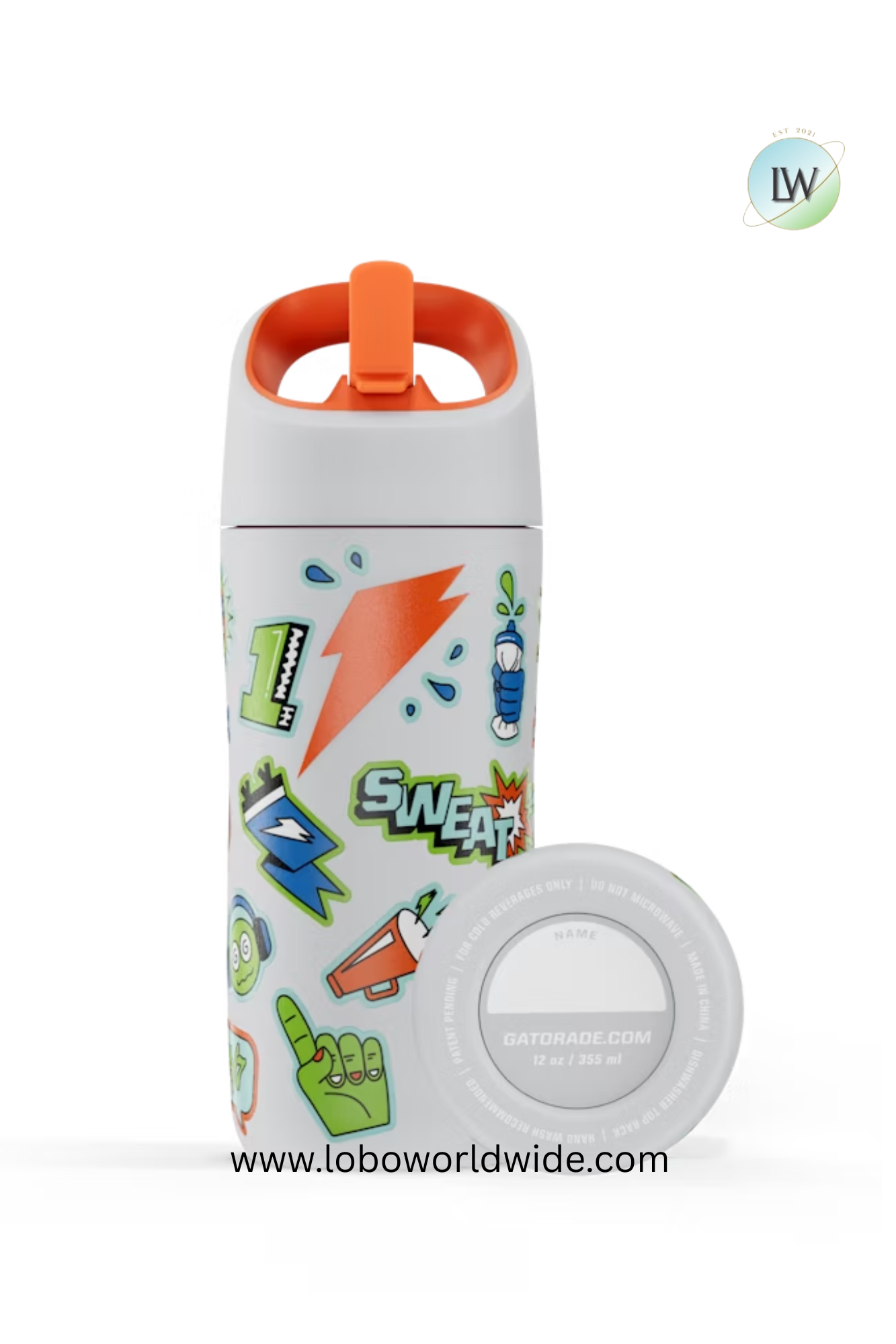 Gatorade Rookie Stainless Steel Water Bottle, 12oz(Various Colors)