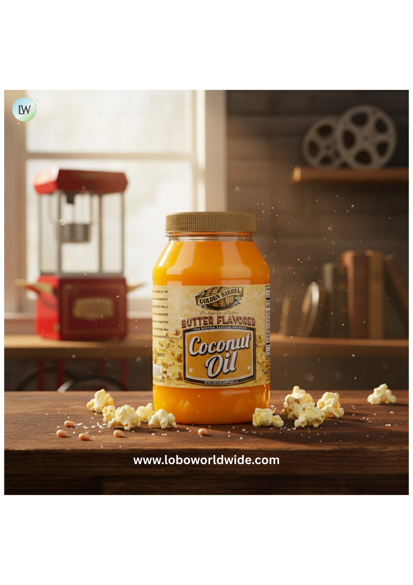 Golden Barrel 32 fl. oz. Butter Flavored Coconut Oil