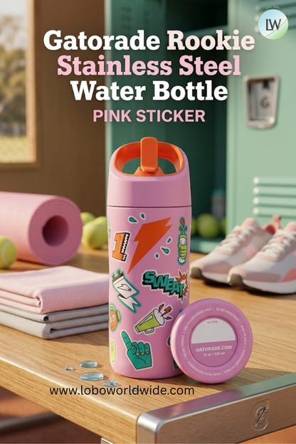 Gatorade Rookie Stainless Steel Water Bottle, 12oz(Various Colors)