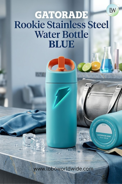 Gatorade Rookie Stainless Steel Water Bottle, 12oz(Various Colors)