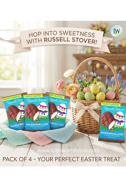 RUSSELL STOVER Easter Marshmallow Milk Chocolate Candy Easter Egg, 1.3 oz. - pack of  4