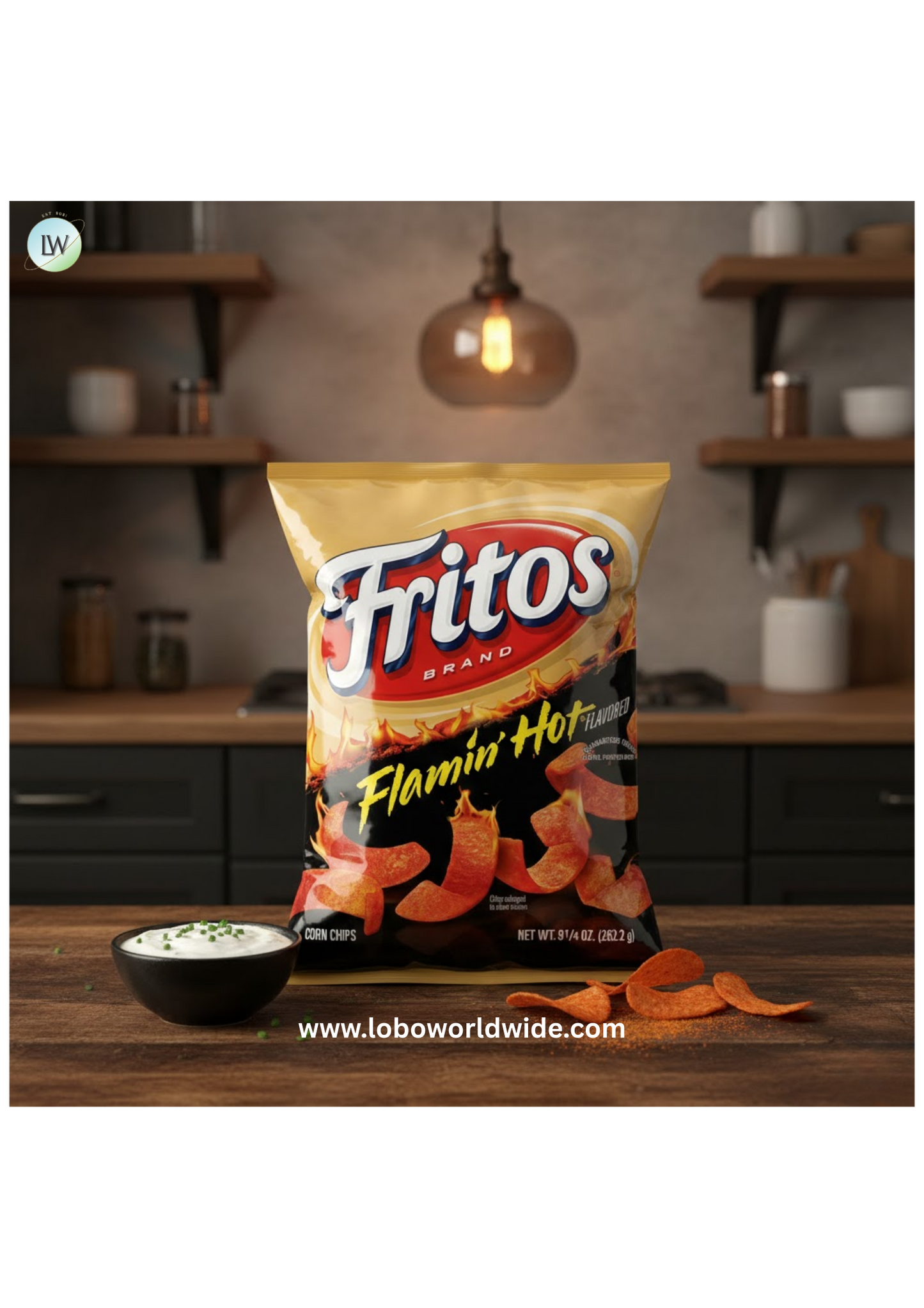 Fritos Flamin' Hot Flavored Corn Chips, 9.25 oz Bag