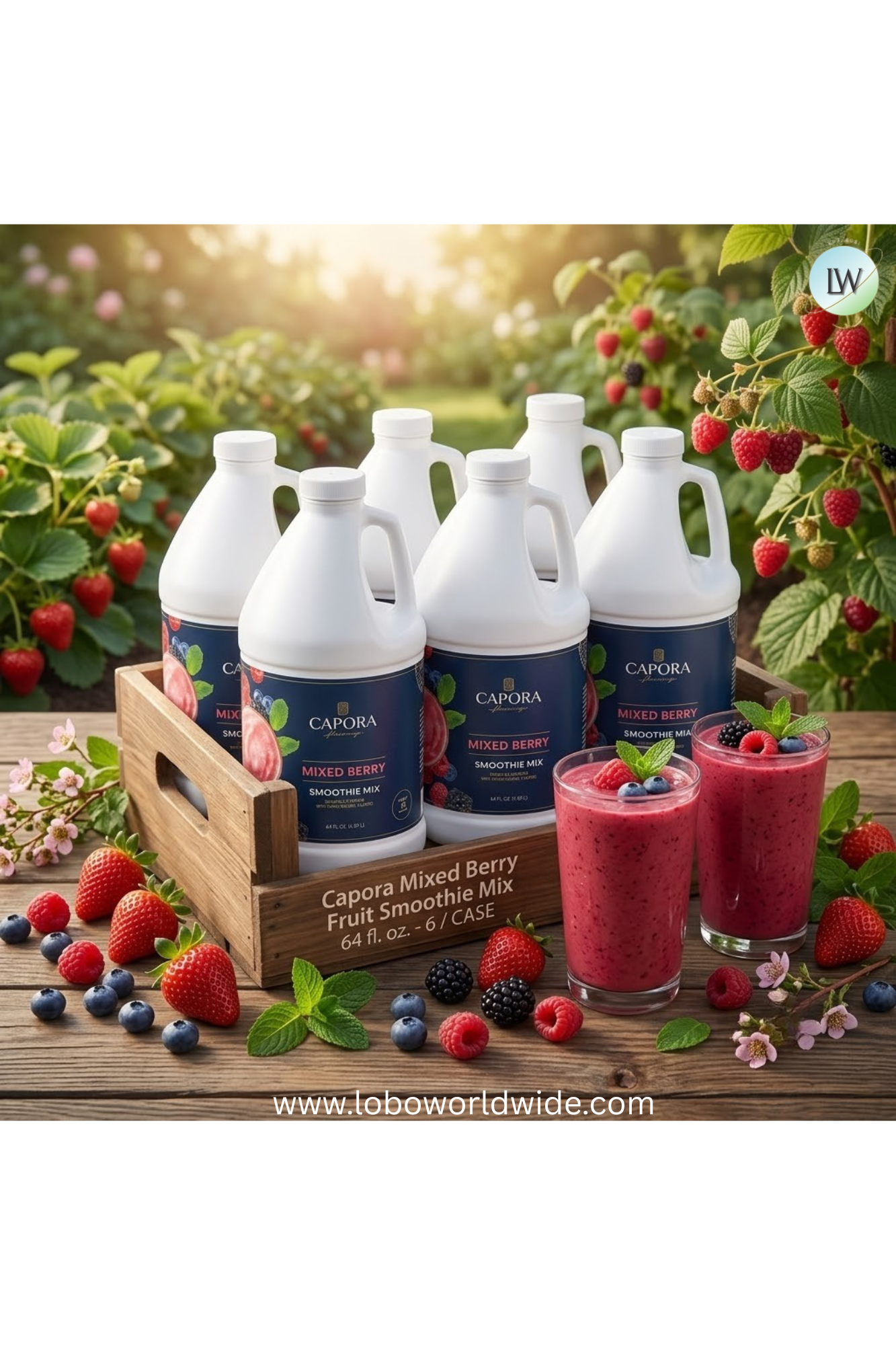 Capora Fruit Smoothie Mix 64 fl. oz.-6/case(Various Flavours)