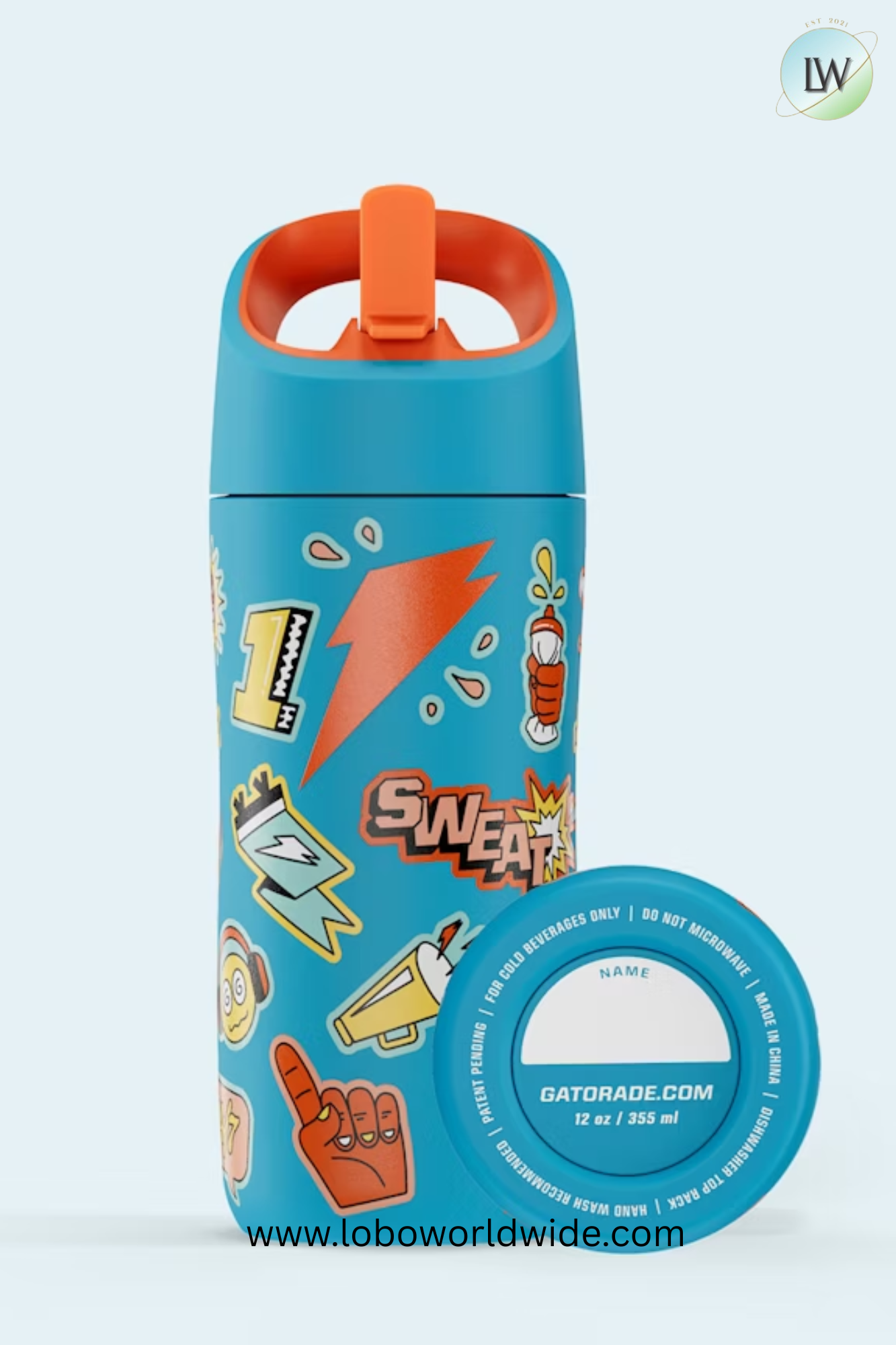 Gatorade Rookie Stainless Steel Water Bottle, 12oz(Various Colors)