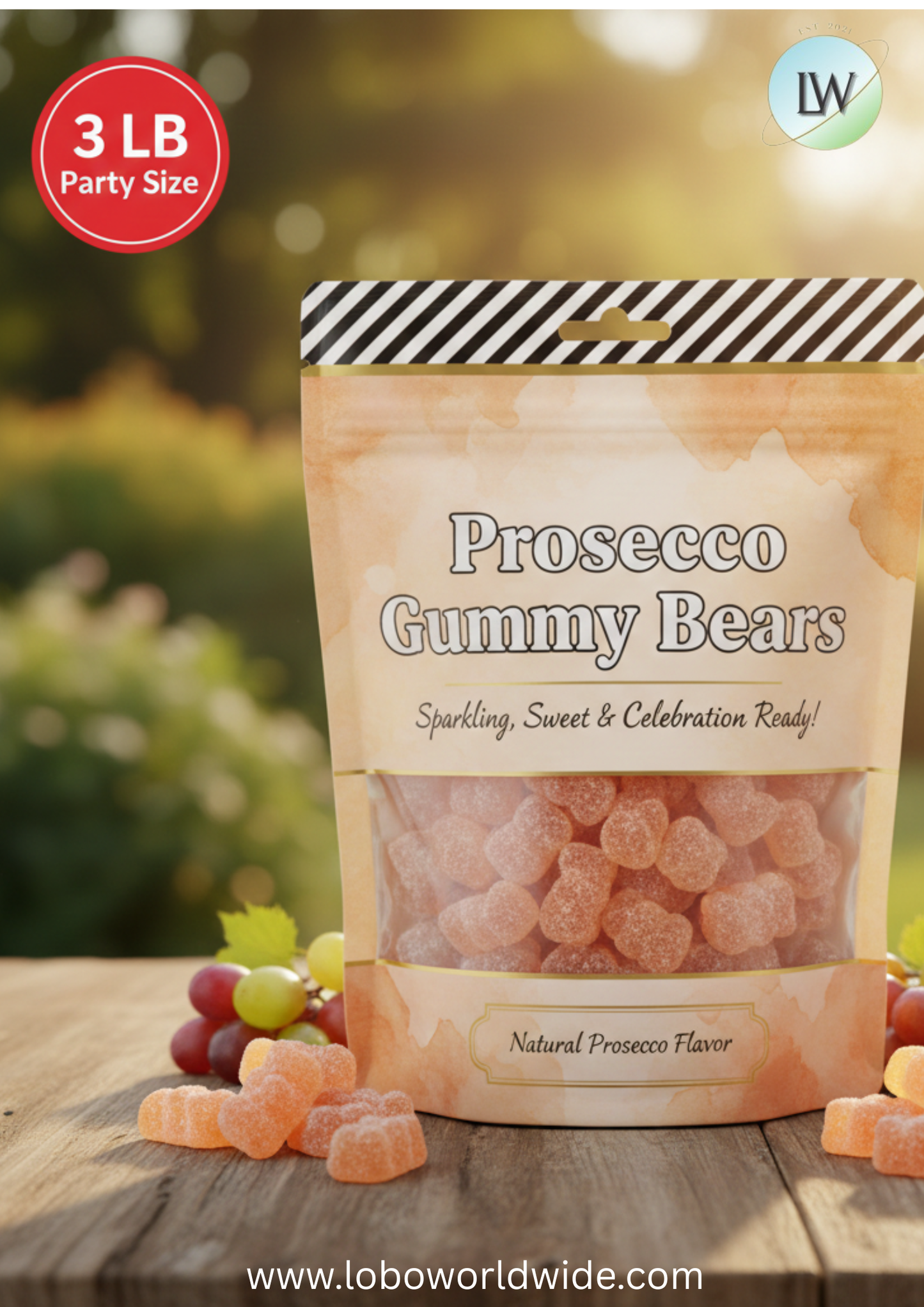 Prosecco Gummy Bears - 1lb.