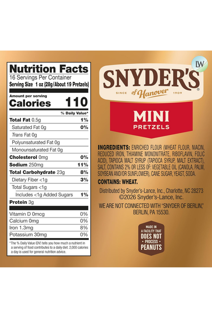 Snyder's of Hanover Old Tyme Pretzels, 16 oz.