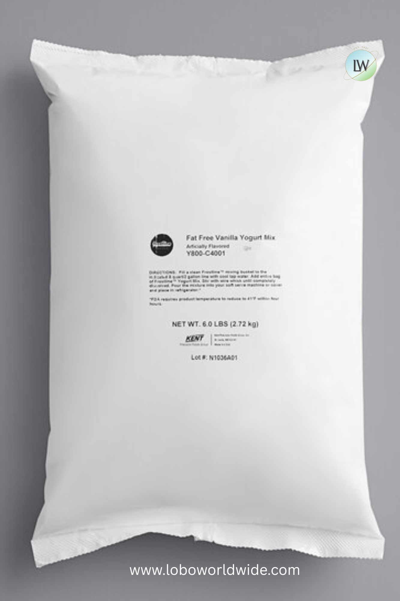 Frostline Fat Free Vanilla Frozen Yogurt Mix 6 lb.