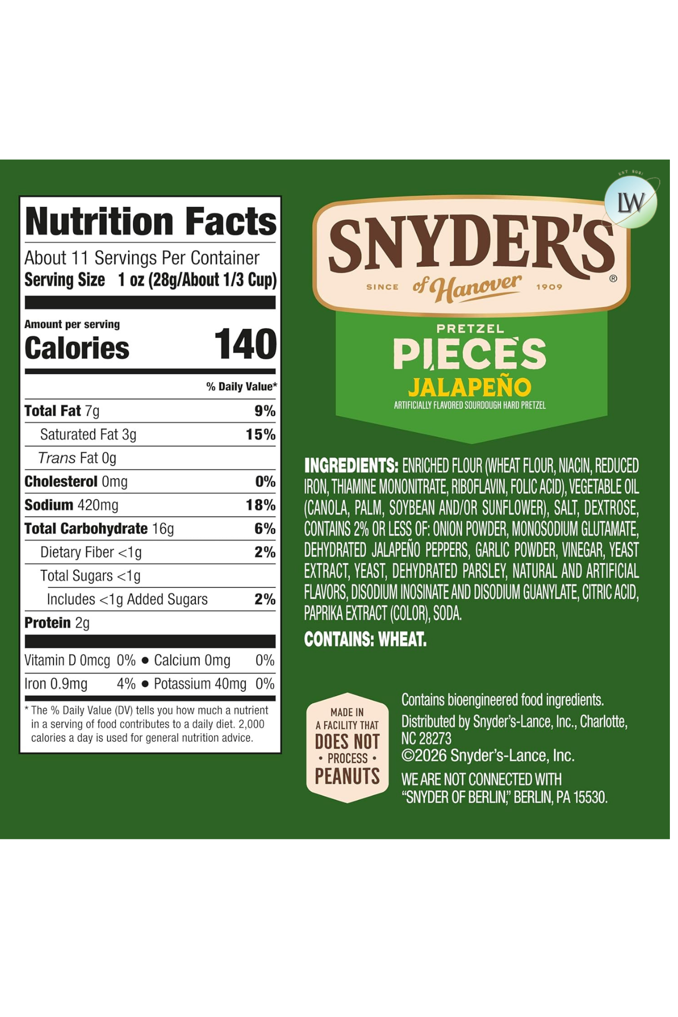 Snyder's of Hanover Pretzel Pieces, 11.25 oz