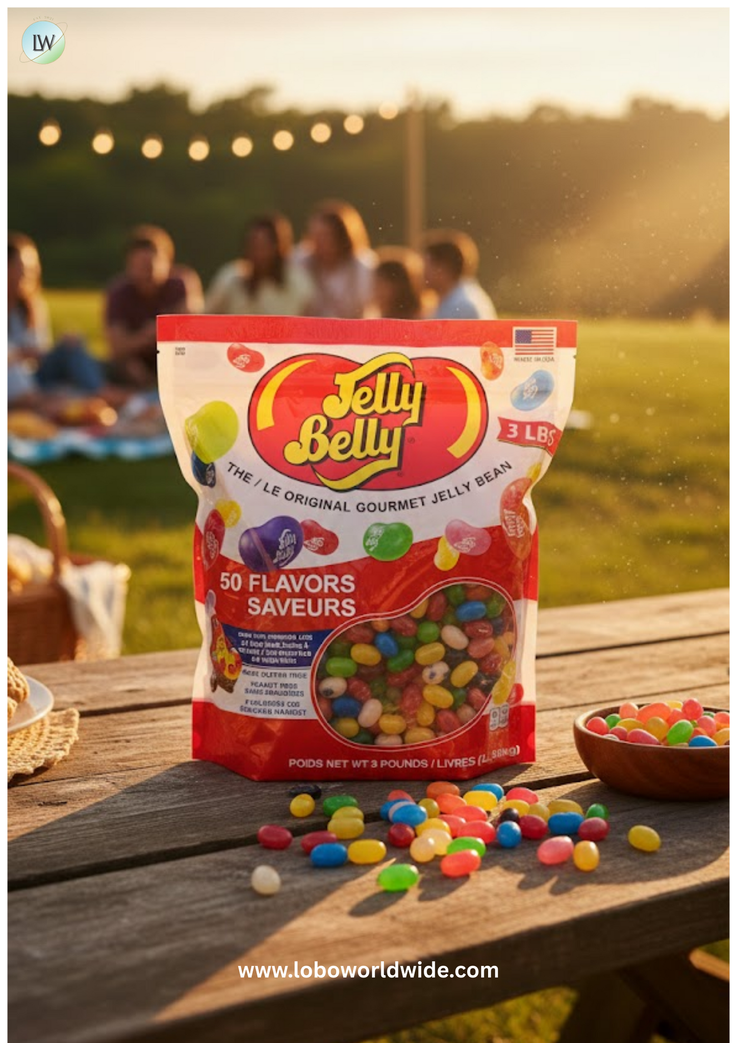 Jelly Belly 3 Pound Bag - 50 Flavors - Kosher Certified (Pack of 1)