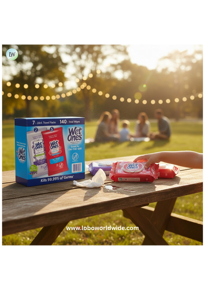 Wet Ones Antibacterial Hand Wipes Travel Pack - Fresh Scent, 7 pk./20 ct.