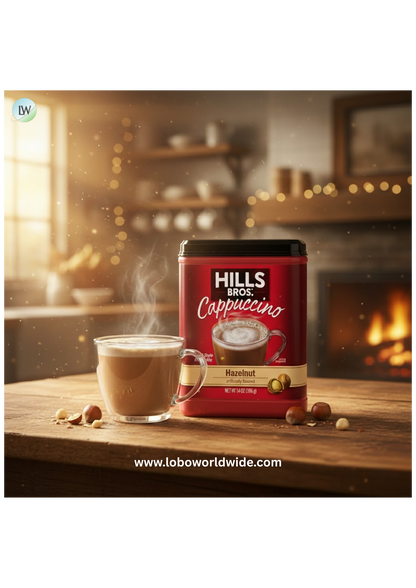 Hills Bros Cappuccino Hazelnut, 14 Ounce (Pack of 6)