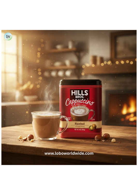 Hills Bros Cappuccino Hazelnut, 14 Ounce (Pack of 6)