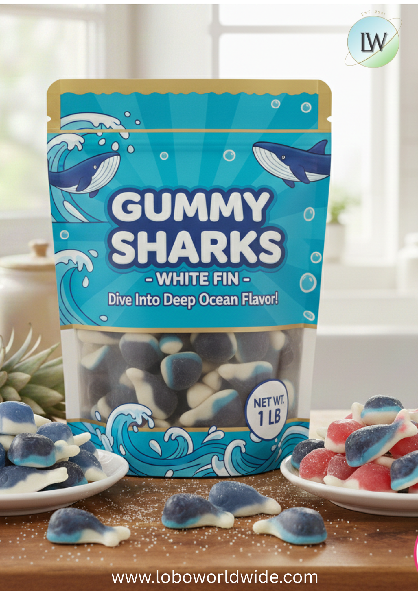 Gummy Sharks - White Fin(Various Sizes)