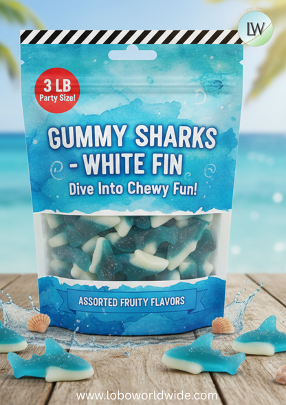 Gummy Sharks - White Fin(Various Sizes)