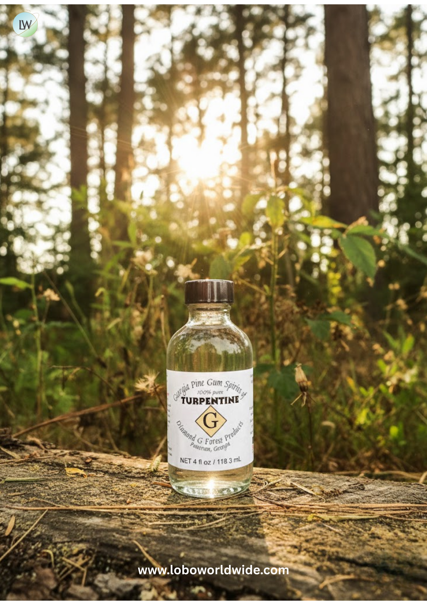 Georgia Pine Gum Spirits: 100% Pure Gum Spirits of Turpentine, 16 oz