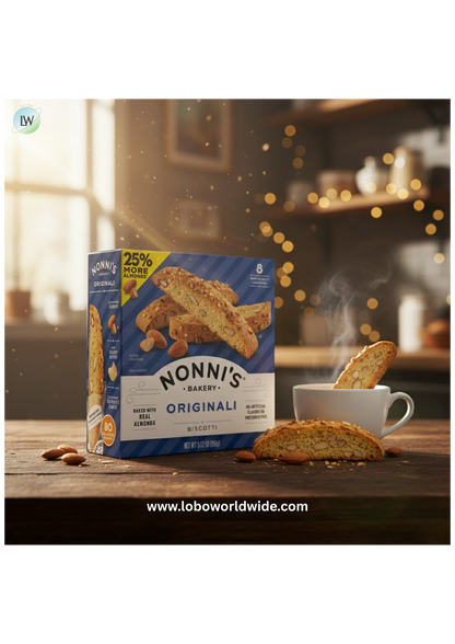 Nonni's, Originali Biscotti, Almond Cookie, 5.52 oz (156g), 8 Ct, Individually Wrapped & Ready to Eat