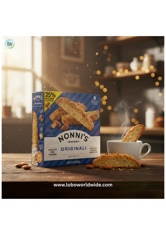 Nonni's, Originali Biscotti, Almond Cookie, 5.52 oz (156g), 8 Ct, Individually Wrapped & Ready to Eat