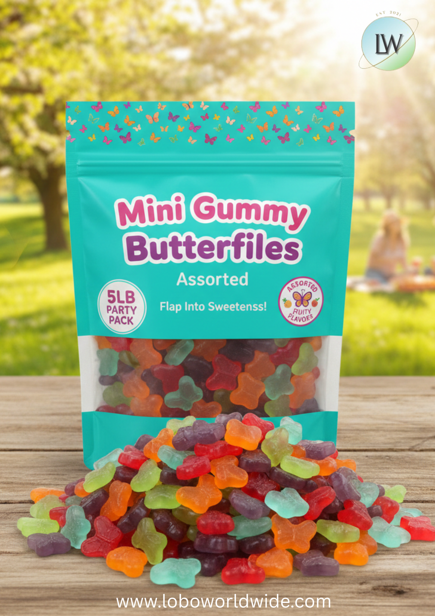 Mini Gummy Butterflies Assorted (Various Sizes)