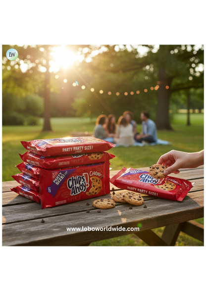 (6 pack) CHIPS AHOY! Chewy Chocolate Chip Cookies, Party Size, 26 oz