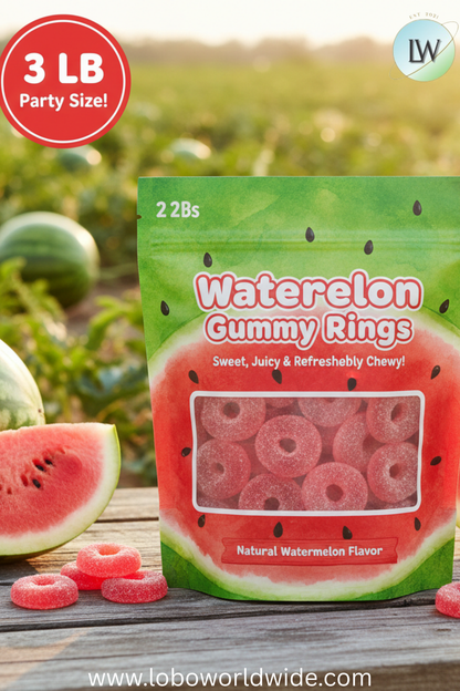 Watermelon Gummy Rings (Various sizes)
