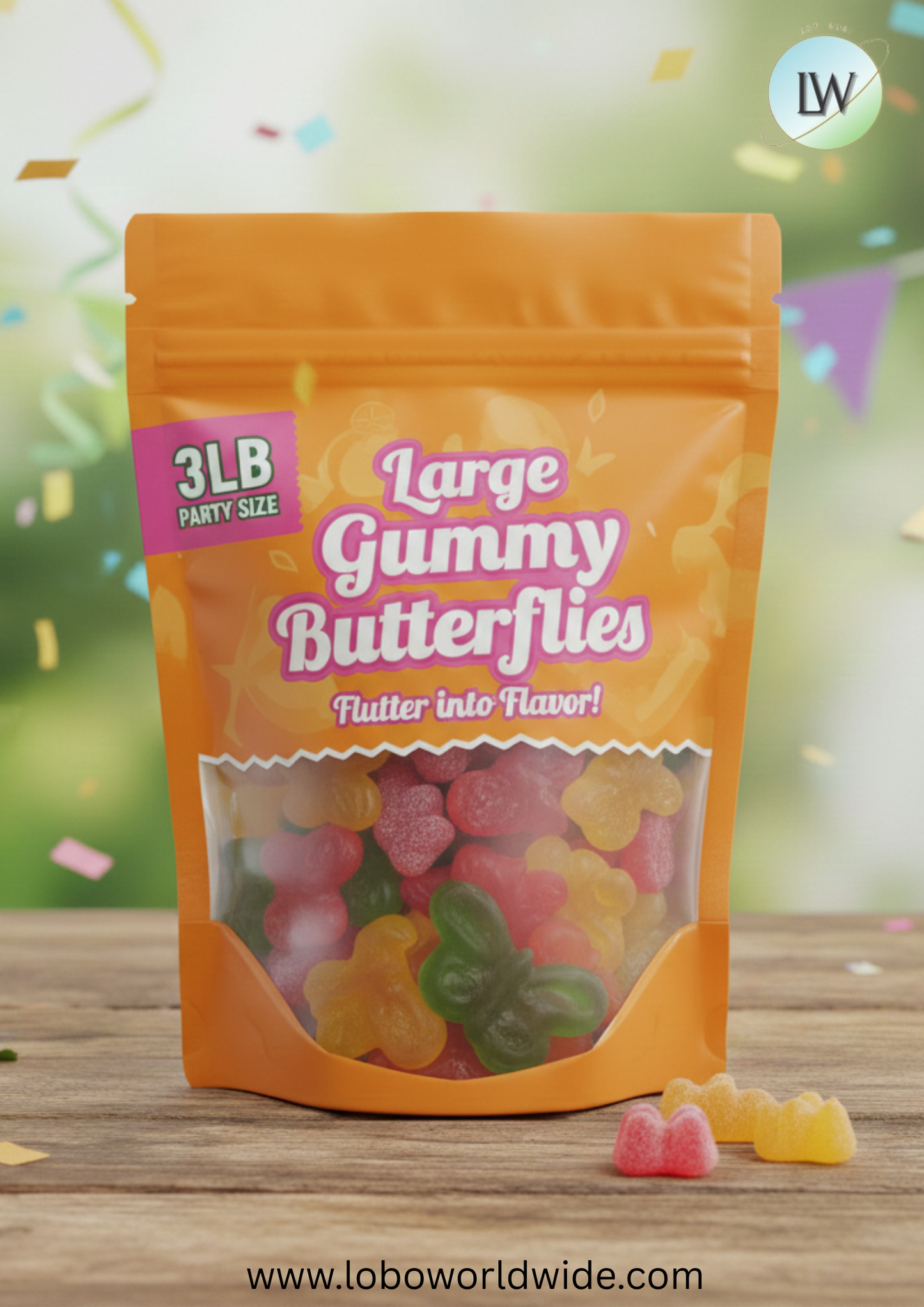 Large Gummy Butterflies(Various Sizes)