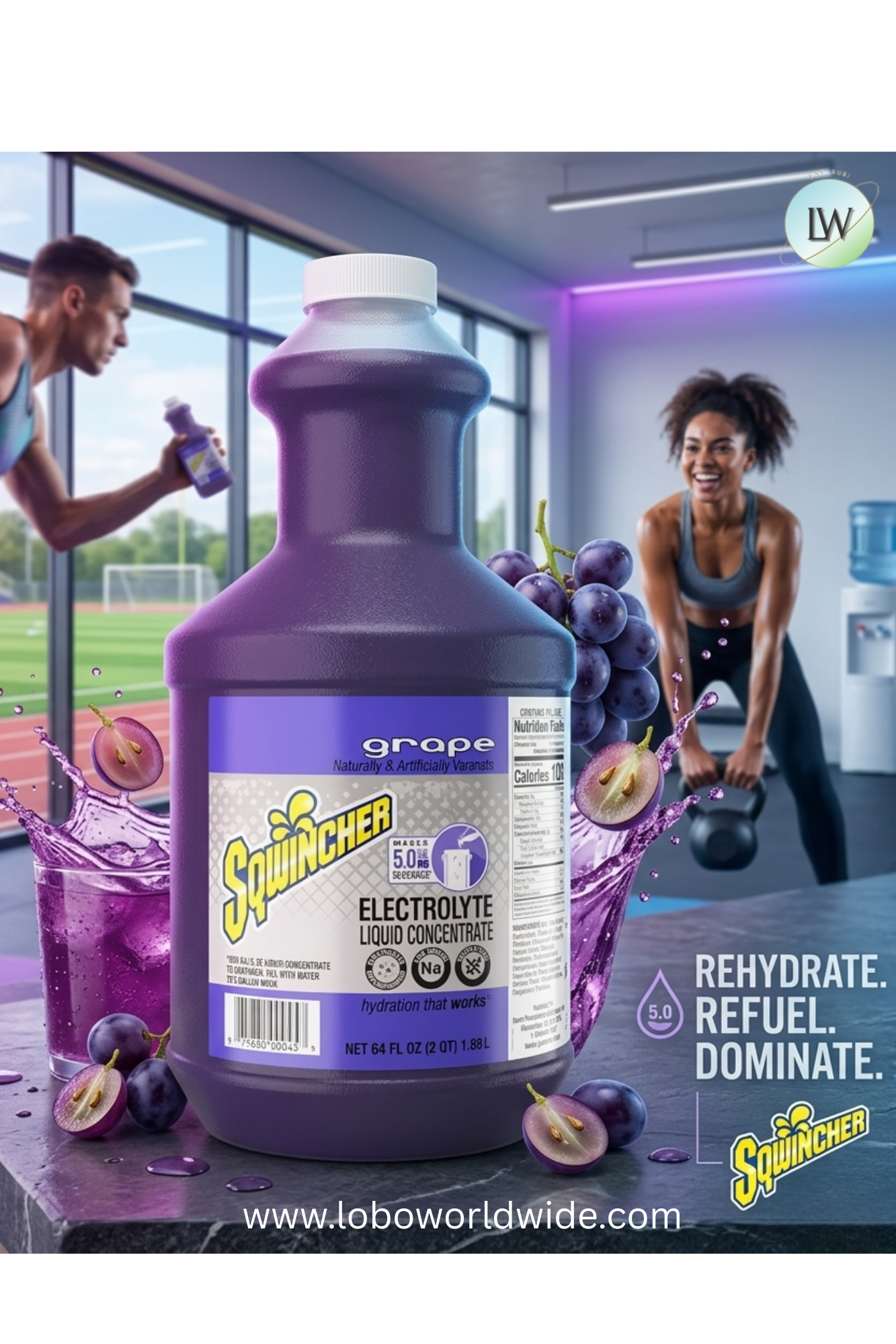 Sports Drink Mix Powder 64 oz.(Various Flavours)