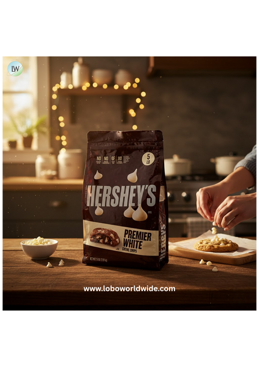Hershey's Premier White Creme Baking Chips Resealable Bag, 1M, 5 lb.