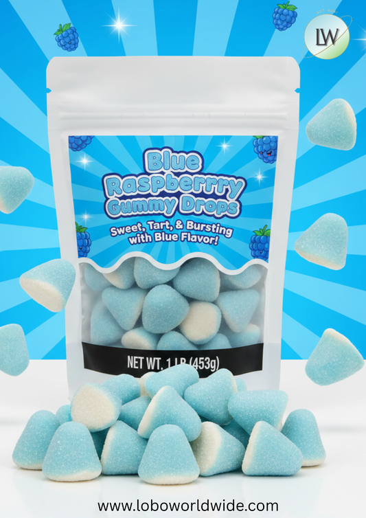 Blue Raspberry Gummy Drops(Various Sizes)