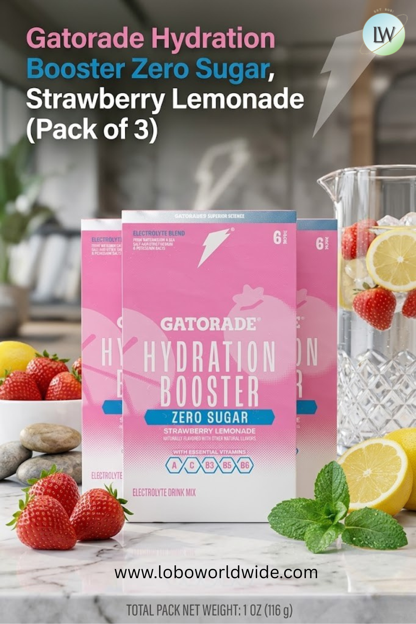 Gatorade Hydration Booster Zero Sugar,  (Pack of 18)(Various Flavours)
