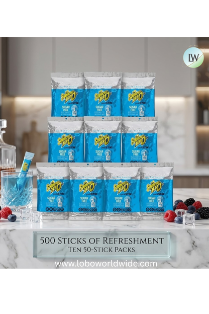 Sqwincher Qwik Stik ZERO Sugar, 0.06 oz, Pack, Yields 10 oz- 500 STICKS(Various Flavours)