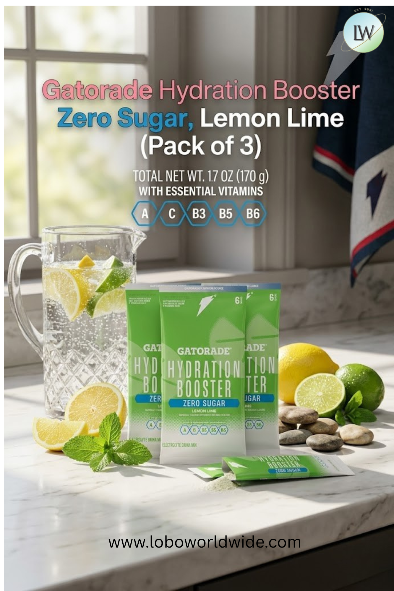 Gatorade Hydration Booster Zero Sugar,  (Pack of 18)(Various Flavours)