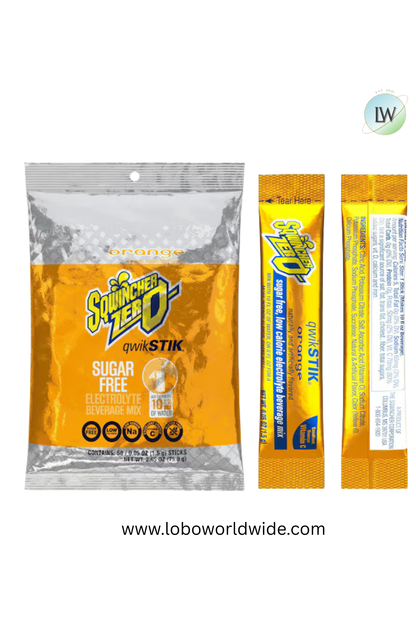 Sqwincher Quick Stiks, Sugar Free Drink Mix Powder, 10 oz Yield Per Unit,100PK(Various Flavours)