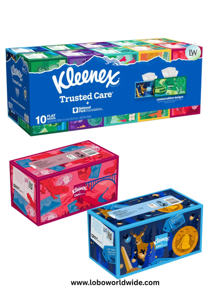 Kleenex Trusted Care Facial Tissue, 2-Ply, (Pack of 10)