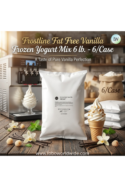 Frostline Fat Free Vanilla Frozen Yogurt Mix 6 lb. (Pack of 6)