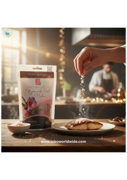 Wild Hibiscus 3.5 oz. Hibiscus Pyramid Salt Flakes