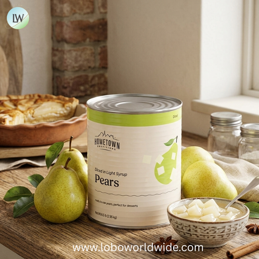 Hometown Provisions #10 Can Pears in Light Syrup - 6/Case
