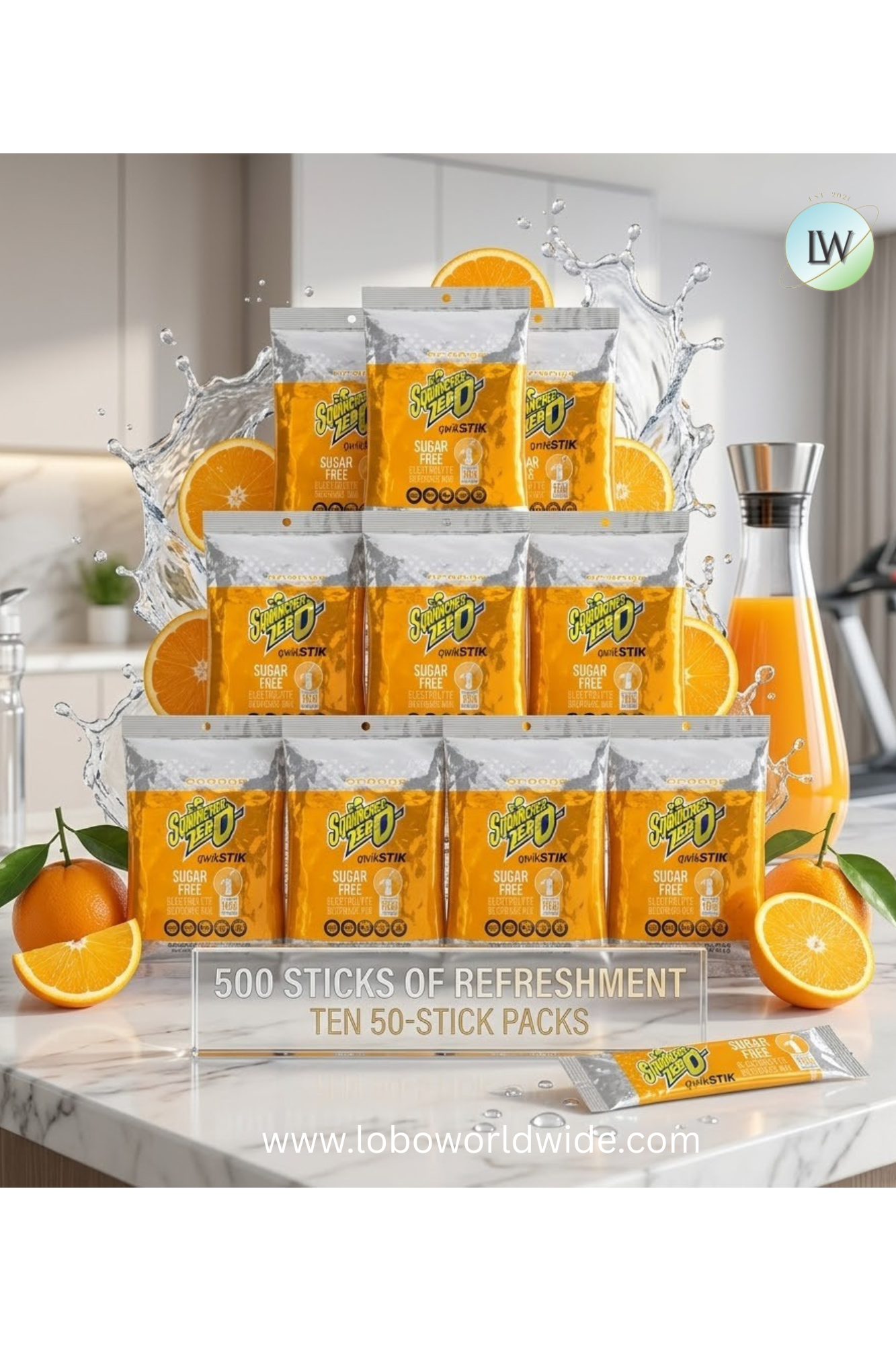 Sqwincher Qwik Stik ZERO Sugar, 0.06 oz, Pack, Yields 10 oz- 500 STICKS(Various Flavours)