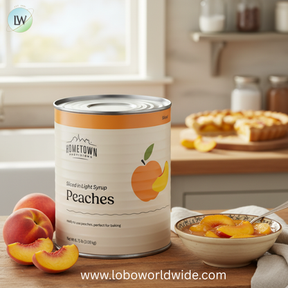 Hometown Provisions #10 Can Peaches in Light Syrup - 6/Case