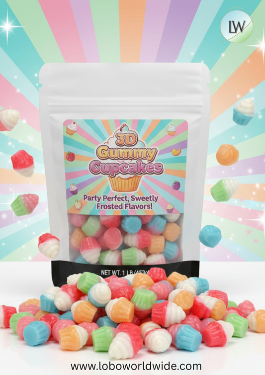 3D Gummy Cupcakes (Various Sizes)